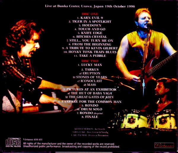 EL & P Emerson,Lake & Palmer/Saitama,Japan 1996 - Image 2