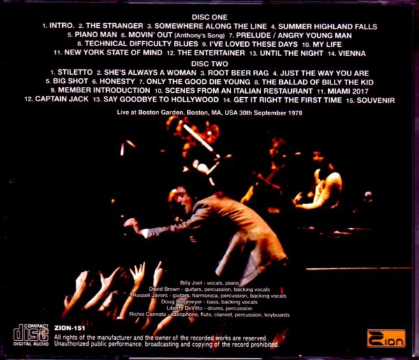 Billy Joel/MA,USA 1978 Upgrade - Image 2