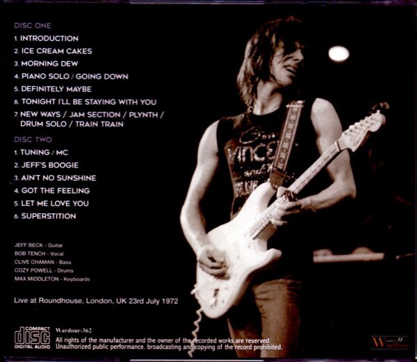Jeff Beck Group/London,UK 7.23.1972 Upgrade - Image 2