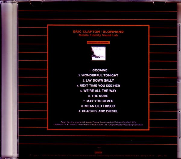 Eric Clapton/Slowhand Original US Mobile Fidelity Sound Lab - Image 2