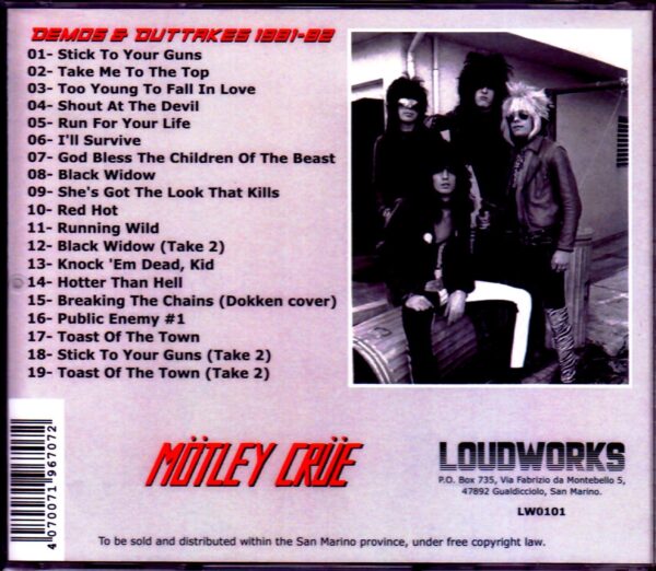 Motley Crue/Demos & Outtakes 1981-1982 - Image 2