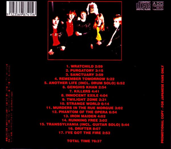 Iron Maiden/Tokyo,Japan 1981 SBD Japanese Fan Only - Image 2