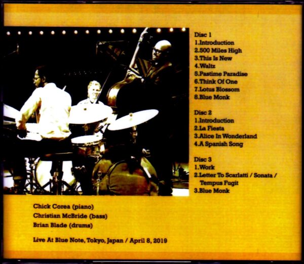 Chick Corea Trilogy/Tokyo,Japan 4.8.2019 Complete - Image 3