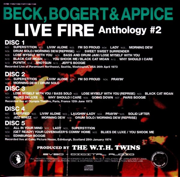 BB & A Beck,Bogert & Appice/Live Anthology Vol.2 - Image 2