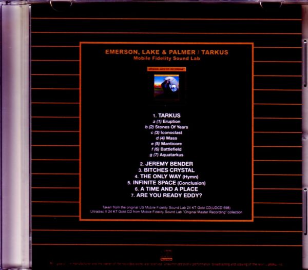 EL & P Emerson,Lake & Palmer/Tarkus Original US Mobile Fidelity Sound Lab - Image 2