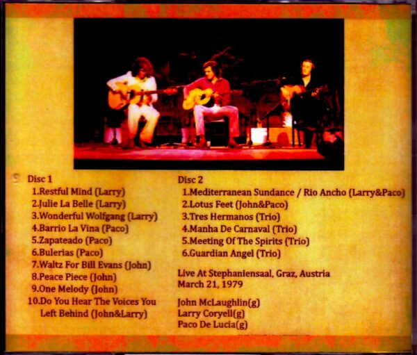 John McLaughlin, Larry Coryell, Paco de Lucia/Austria 1979 - Image 2
