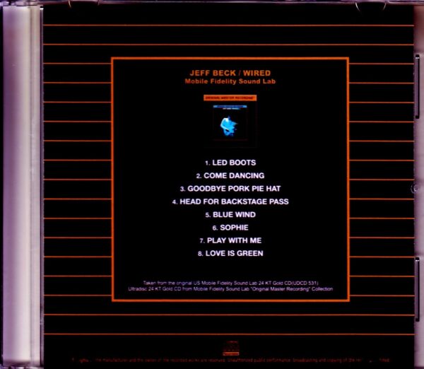 Jeff Beck/Wired Original US Mobile Fidelity Sound Lab - Image 2