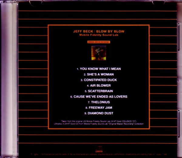 Jeff Beck/Blow by Blow Original US Mobile Fidelity Sound Lab - Image 2