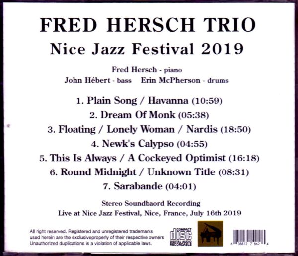 Fred Hersch Trio/France 2019 - Image 2