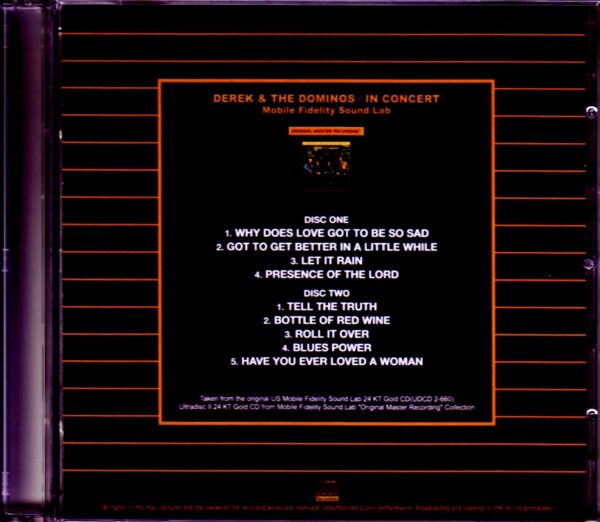 Derek and the Dominos/In Concert Original US Mobile Fidelity Sound Lab - Image 2