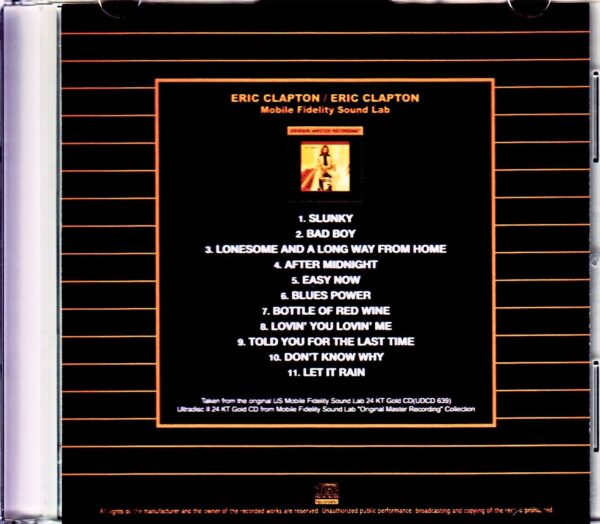 Eric Clapton/Eric Clapton Original US Mobile Fidelity Sound Lab - Image 2