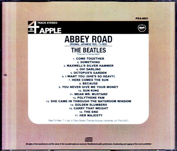 Beatles/Abbey Road Reel-To-Reel, 7 1/2 ips, 4-Track Stereo - Image 2
