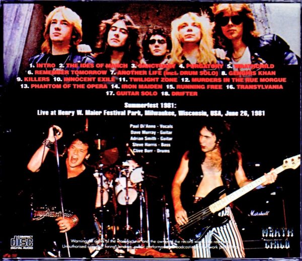 Iron Maiden/WI,USA 1981 Upgrade - Image 2