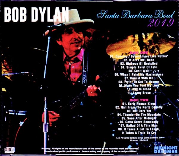 Bob Dylan/CA,USA 2019 - Image 2