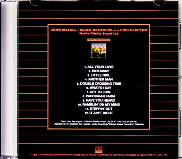 John Mayall Blues Breakers,Eric Clapton/Original US Mobile Fidelity Sound Lab - Image 2
