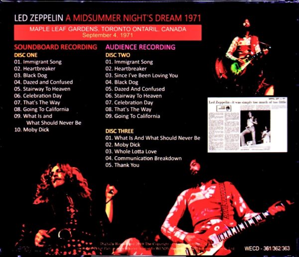 Led Zeppelin/Canada 1971 2 Source Ver. - Image 2
