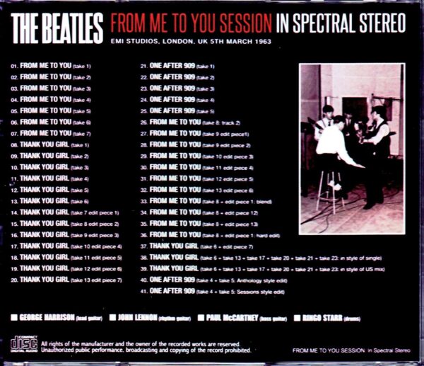 Beatles/From me to You Session London,UK 1963 - Image 2