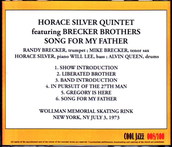 Horace Silver Quintet,Brecker Brothers/NY,USA 1973 - Image 2