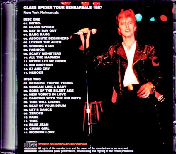 David Bowie/NY,USA 1987 Rehearsals - Image 2