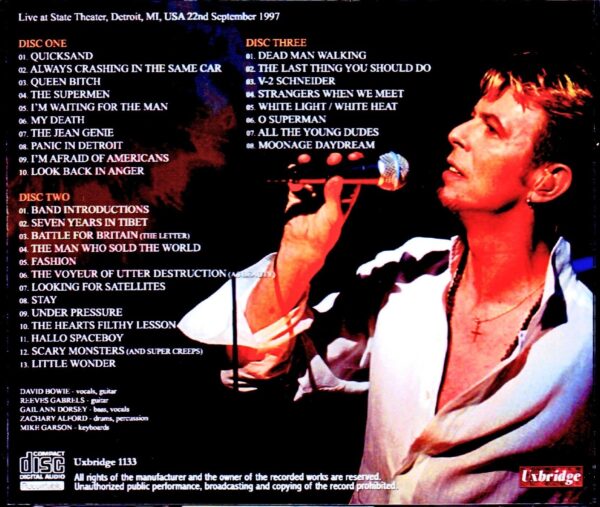 David Bowie/MI,USA 1997 DAT Master - Image 2