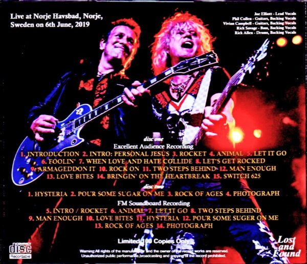 Def Leppard/Sweden 2019 2 Source Ver. - Image 2