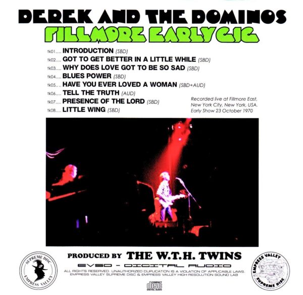 Derek and the Dominos/Fillmore Early Gig 10.23.1970 - Image 2