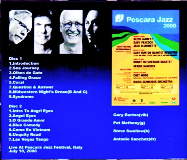 Gary Burton Quintet Revisited, Pat Metheny/Italy 2008 - Image 2