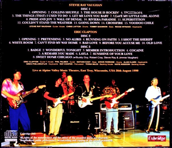 Eric Clapton,Stevie Ray Vaughan/WI,USA 1990 - Image 2