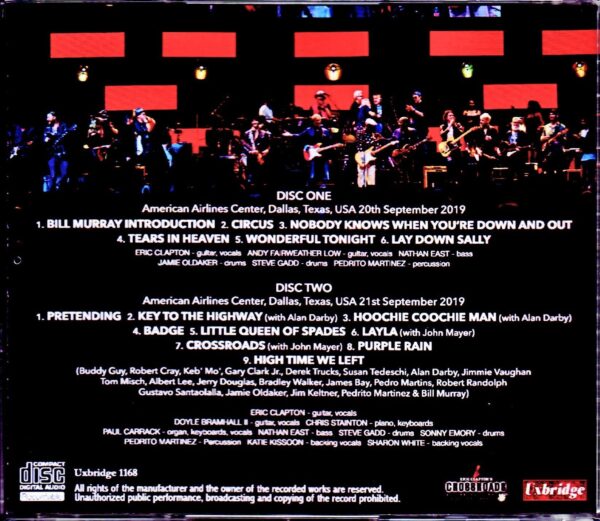 Eric Clapton/TX,USA 2019 2 Days ALD + AUD Matrix Ver. - Image 2