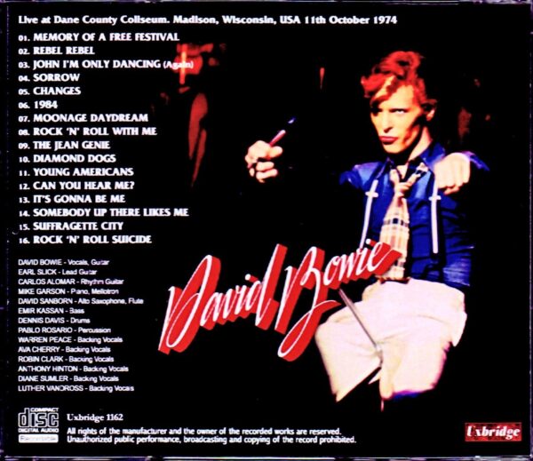 David Bowie/WI,USA 10.11.1974 - Image 2