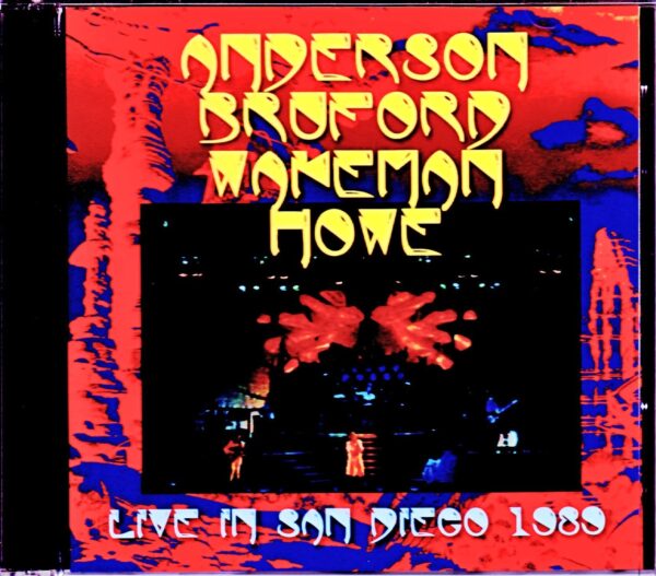 Jon Anderson Bill Bruford Rick Wakeman Steve Howe/CA,USA 1989