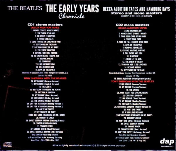 Beatles/Decca Audition Tapes and Hamburg Days - Image 2