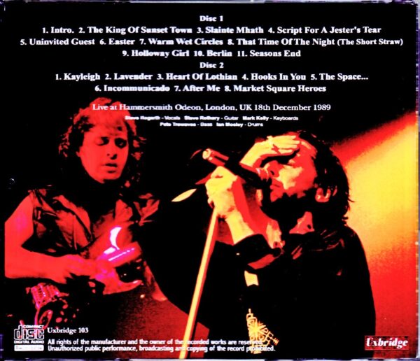 Marillion/London,UK 12.18.1989 - Image 2