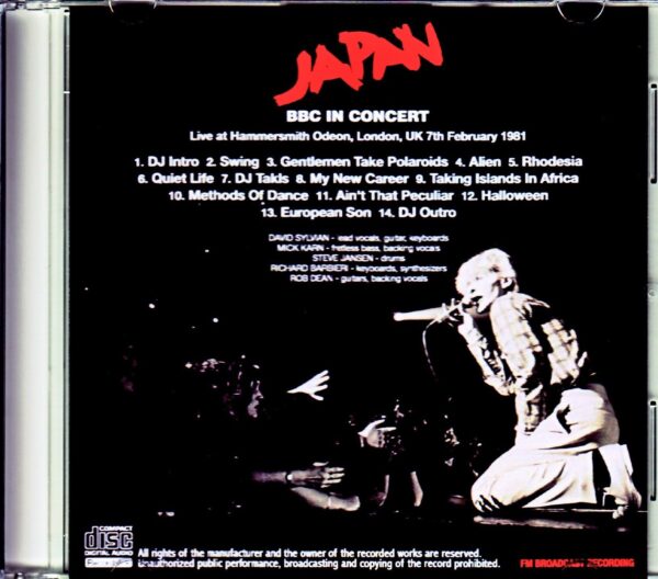 Japan/London,UK 1981 Japanese Broadcast Ver. - Image 2