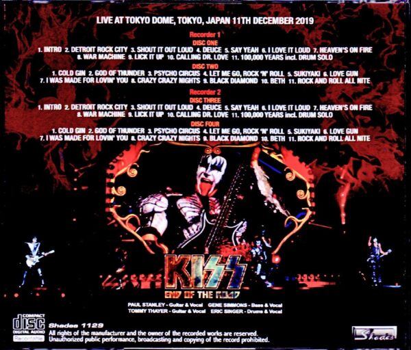 Kiss/Tokyo,Japan 4.11.2019 2Source Recordings - Image 2