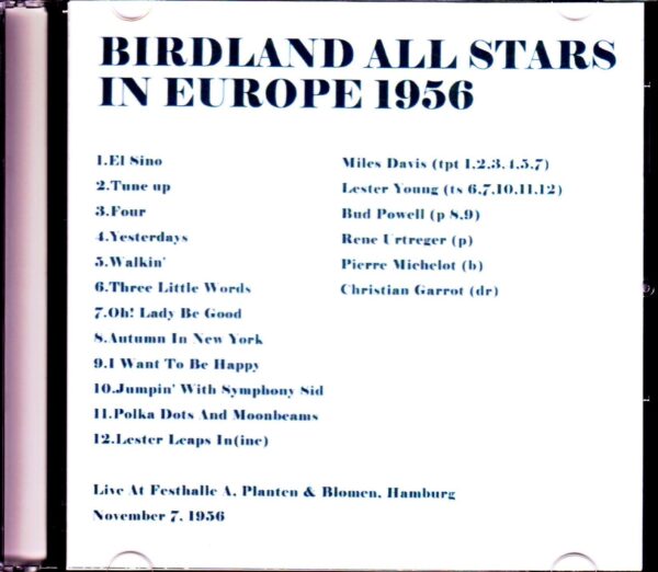 Birdland All Stars Miles Davis,Lester Young,Bud Powell/Germany 1956 - Image 2