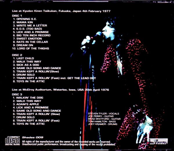 Aerosmith/Fukuoka,Japan 1977 & more - Image 2