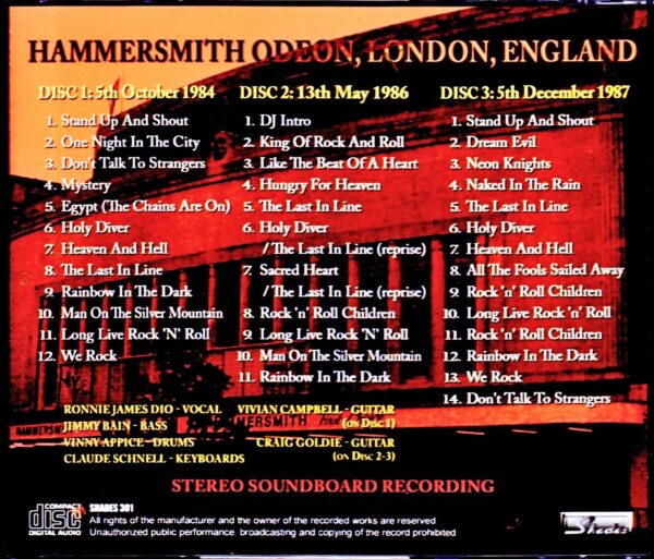 Dio/London,UK 1984-1987 Collection Upgrade - Image 2