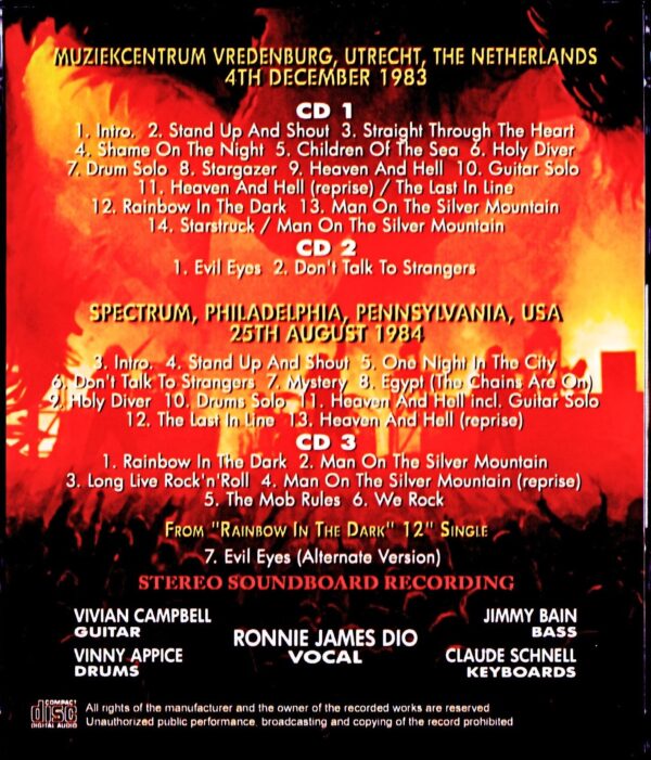 Dio/Netherlands 1983 & more Upgrade - Image 2