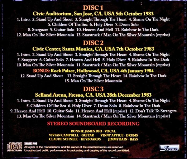 Dio/CA,USA 1983 Collection & more - Image 2