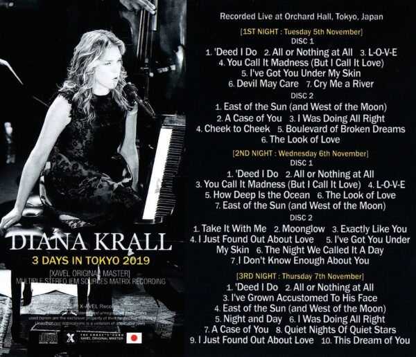 Diana Krall/Tokyo,Japan 2019 3Days Complete - Image 2
