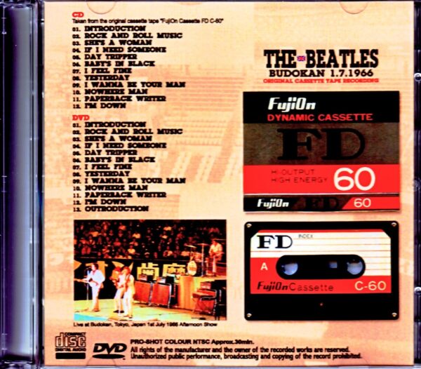 Beatles/Tokyo,Japan 7.1.1966 Original Cassette Tape Recording - Image 2