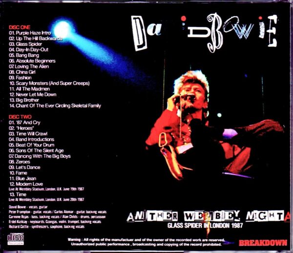David Bowie/London,UK 6.19.1987 - Image 2