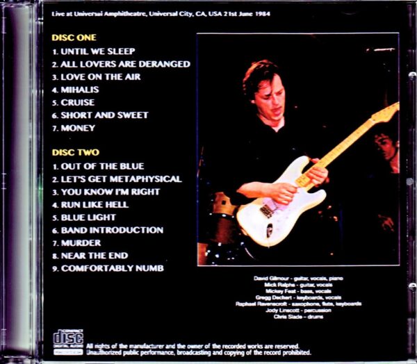 David Gilmour/CA,USA 6.21.1984 - Image 2
