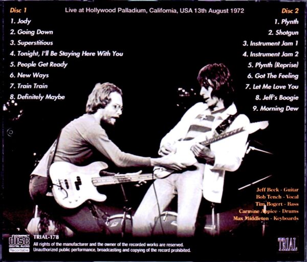 Jeff Beck/CA,USA 8.13.1972 - Image 2