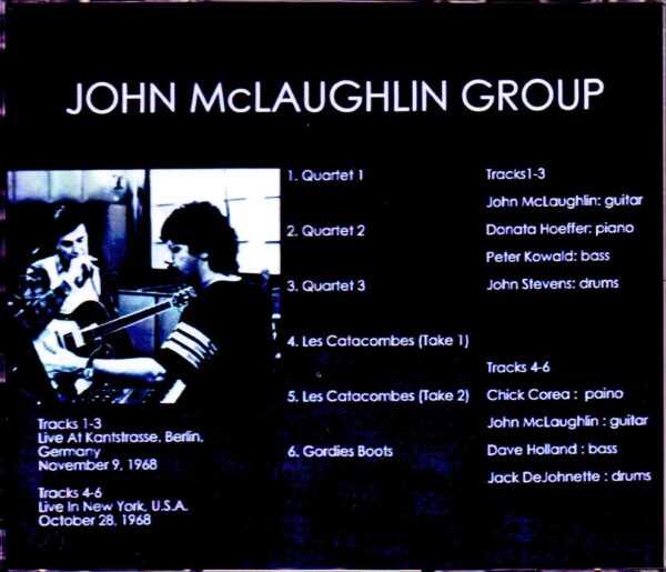 John MacLaughlin Group,Chick Corea,Dave Holland,Jack Dejohnette/Germany 1968 & more - Image 2