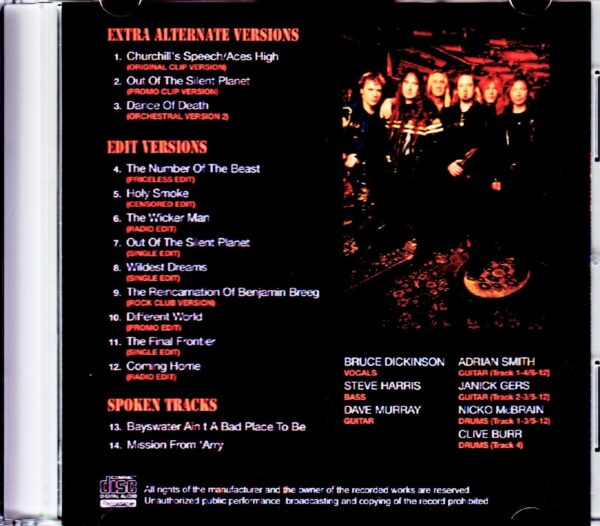 Iron Maiden/Extra Rare Tracks Bruce Dickinson Years - Image 2