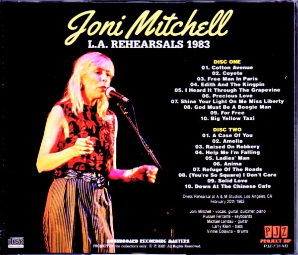 Joni Mitchell/CA,USA 1983 Dress Rehearsals - Image 2