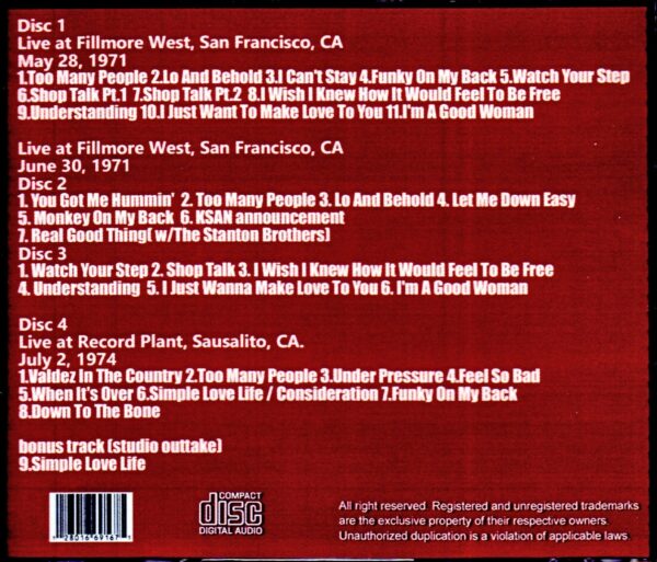 Cold Blood/CA,USA 1970's Live Anthology - Image 2