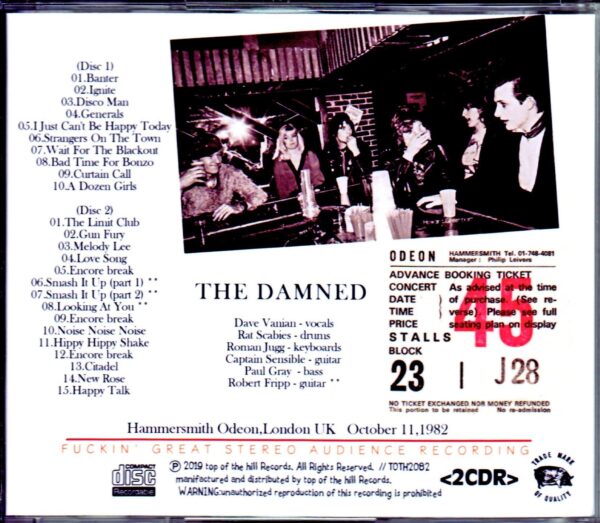 Damned/London, UK 1982 - Image 2